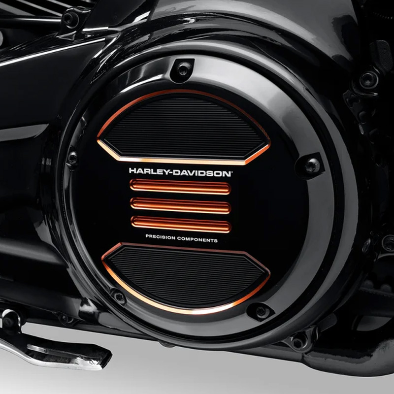 ハーレー純正□ ダービーカバー アドバーサリー ブラック/オレンジ