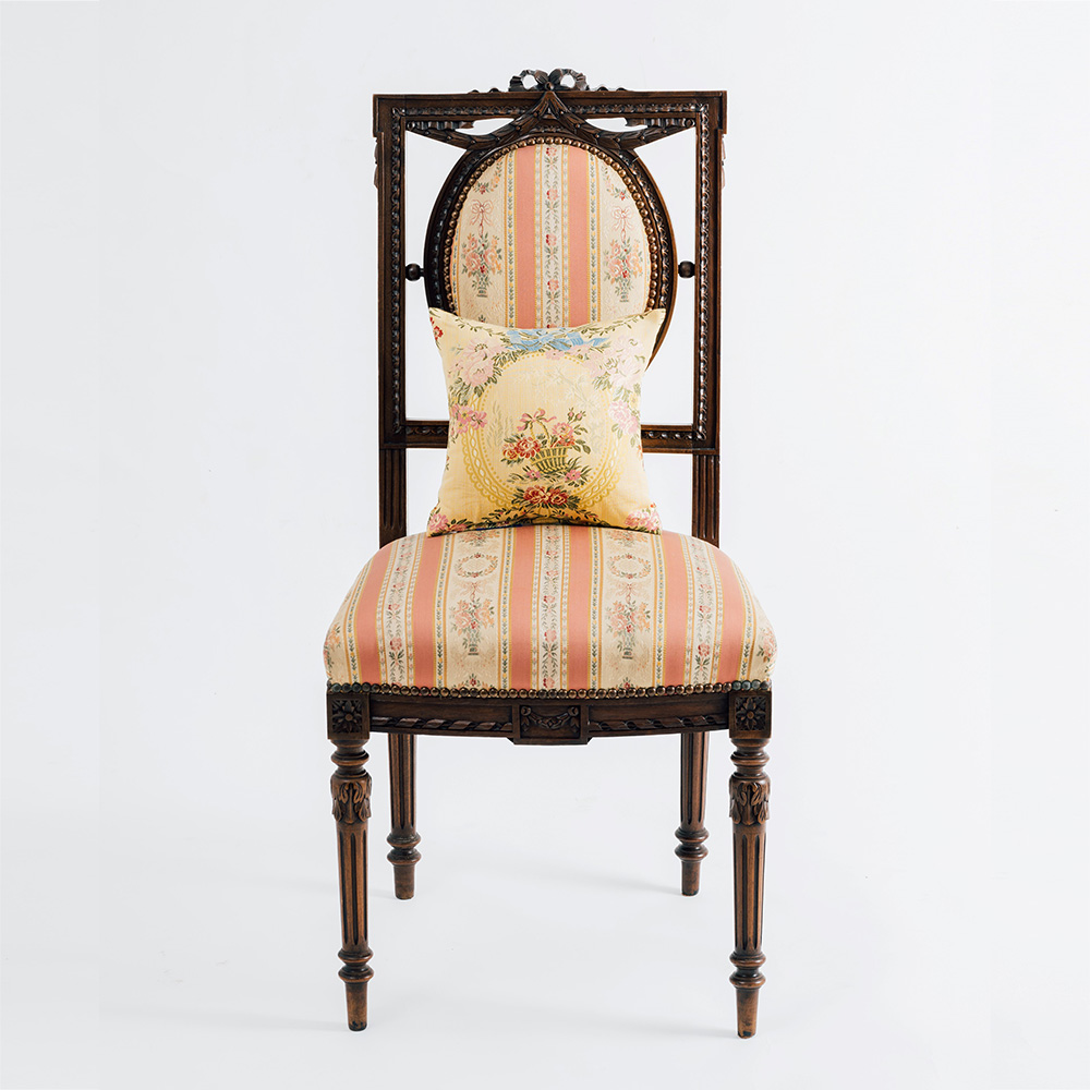 ナポレオン三世 ルイ16世様式 リボン彫刻サロンチェア | -YUMEORI-夢織