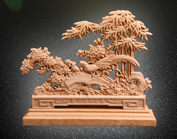 中国 コノテガシワ木彫り 美術品 工芸品 木製 彫刻｜輸入マート