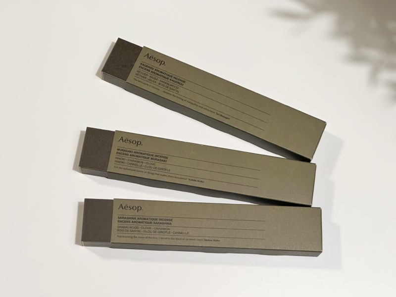 Aesop】人気のお香「インセンス」3種をレビュー