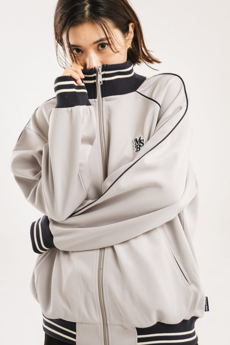 logo patch line track jacket – YZ