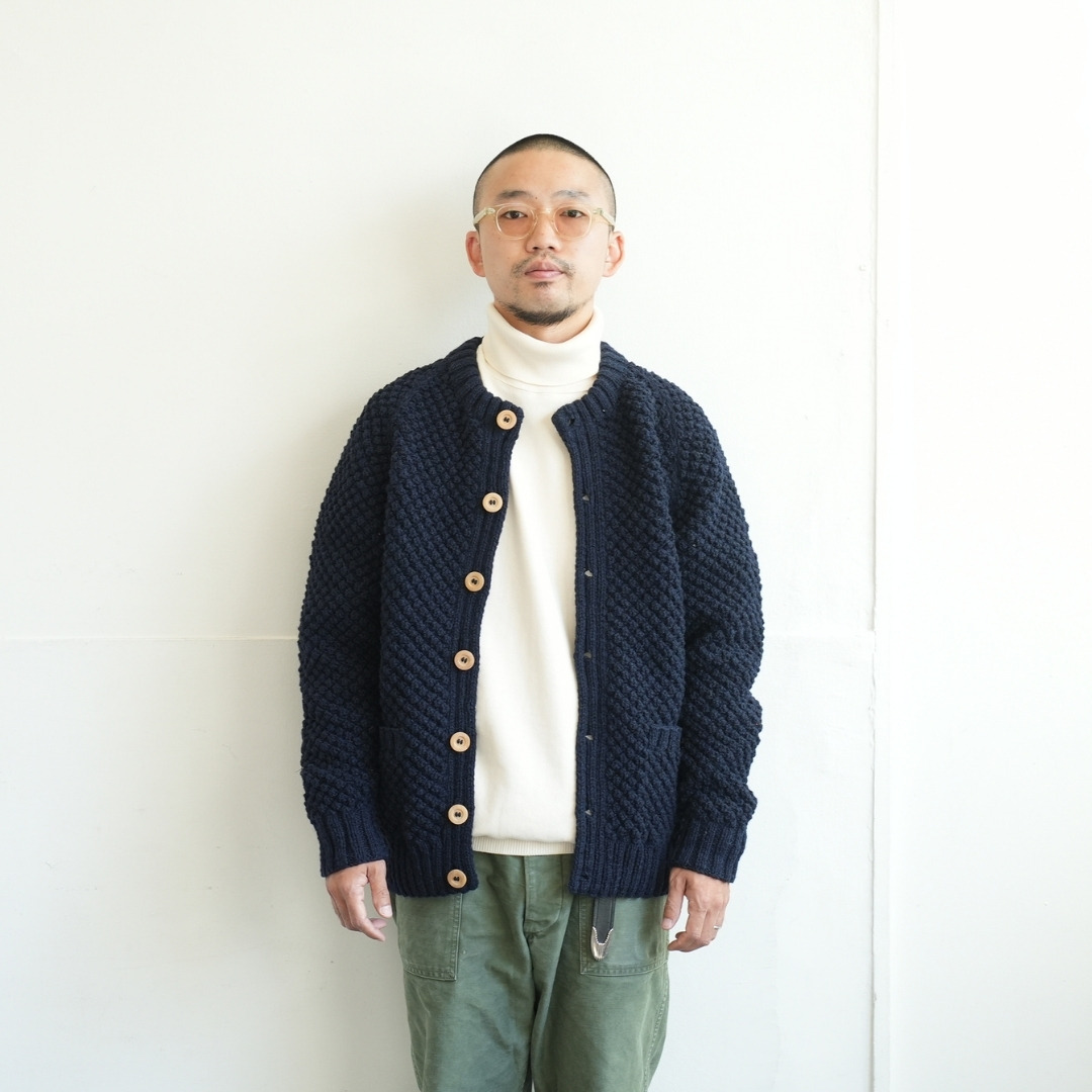 Athena Designs（アテナデザイン） GentsPopcorn Knit Cardigan