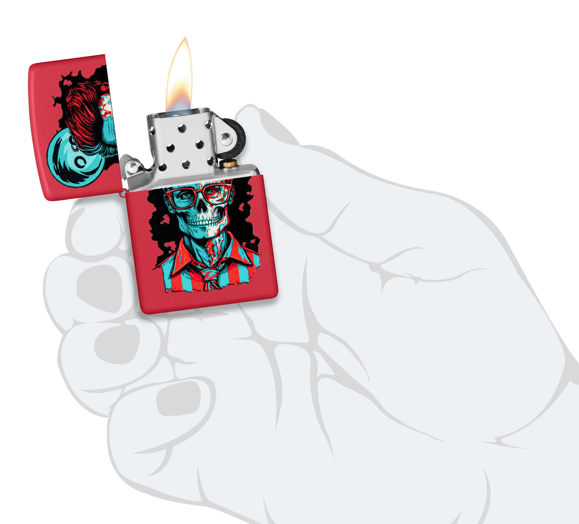 Zippo Dapper Skeleton Design Red Matte Windproof Lighter – Zippo USA