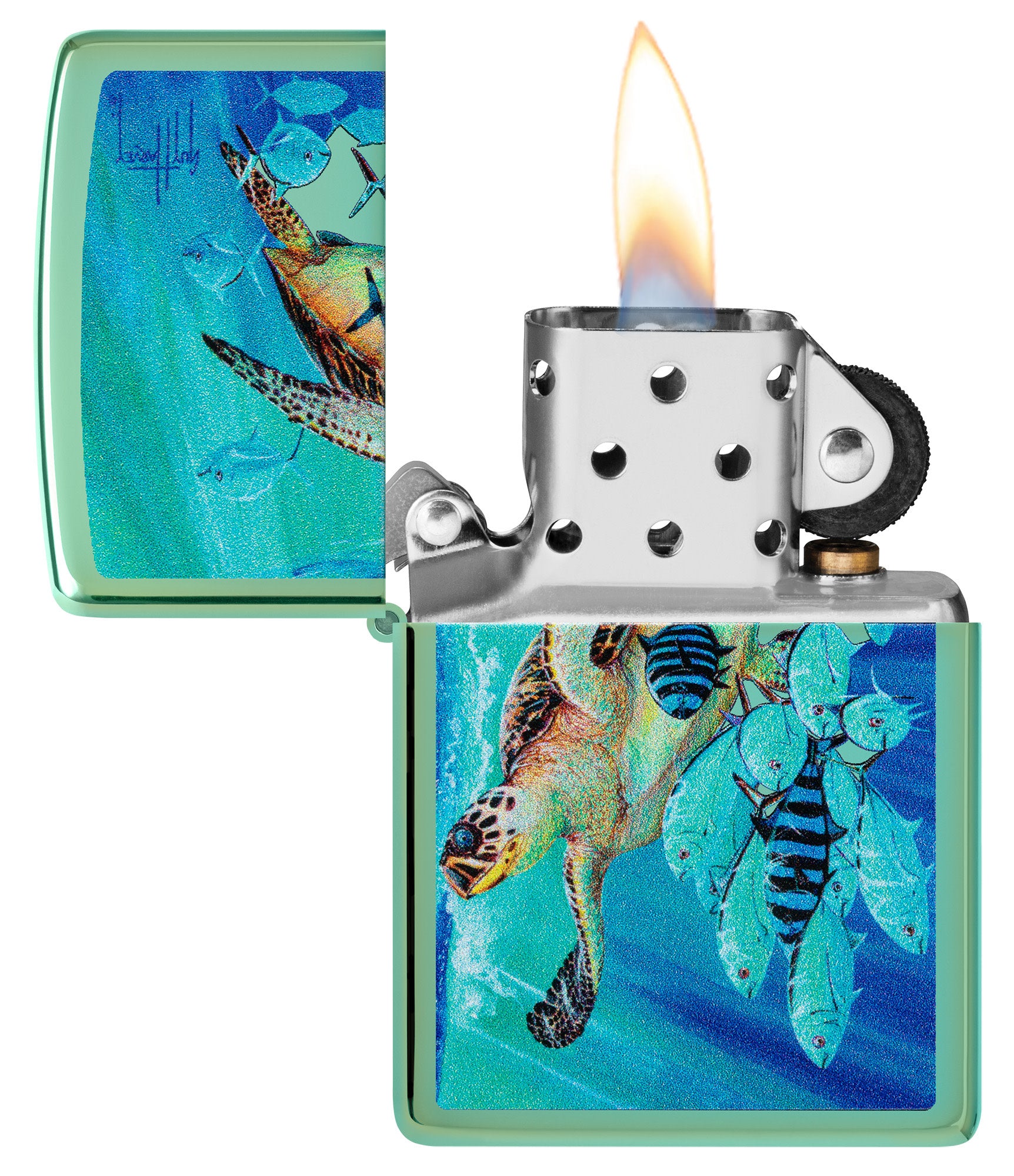 Guy Harvey Hawksbill Caravan Design High Polish Green Windproof