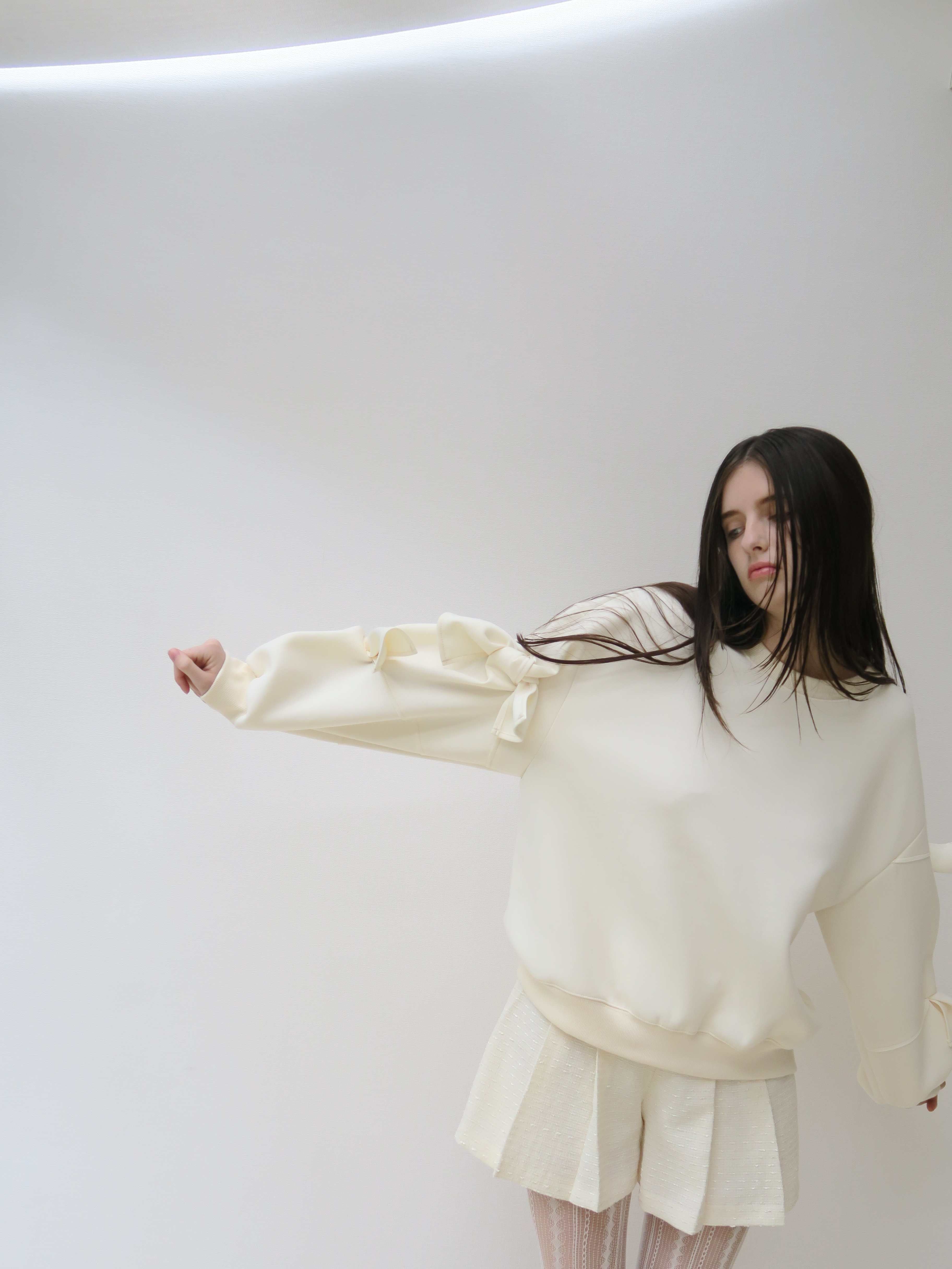 ribbon sleeve sweat – AMOMMA