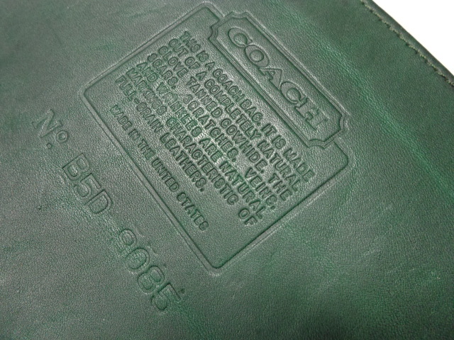 OLD COACH GREEN LEATHER SHOLDER BAG （オールド コーチ 緑本革仕様