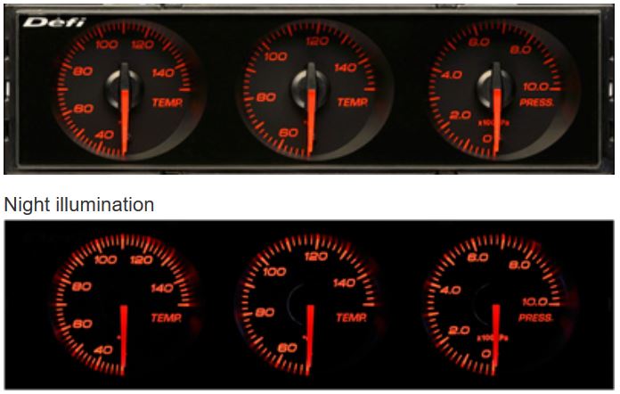 A-Zperformance | DEFI DIN Gauges - Red Pointer-Red marks - php 5.6