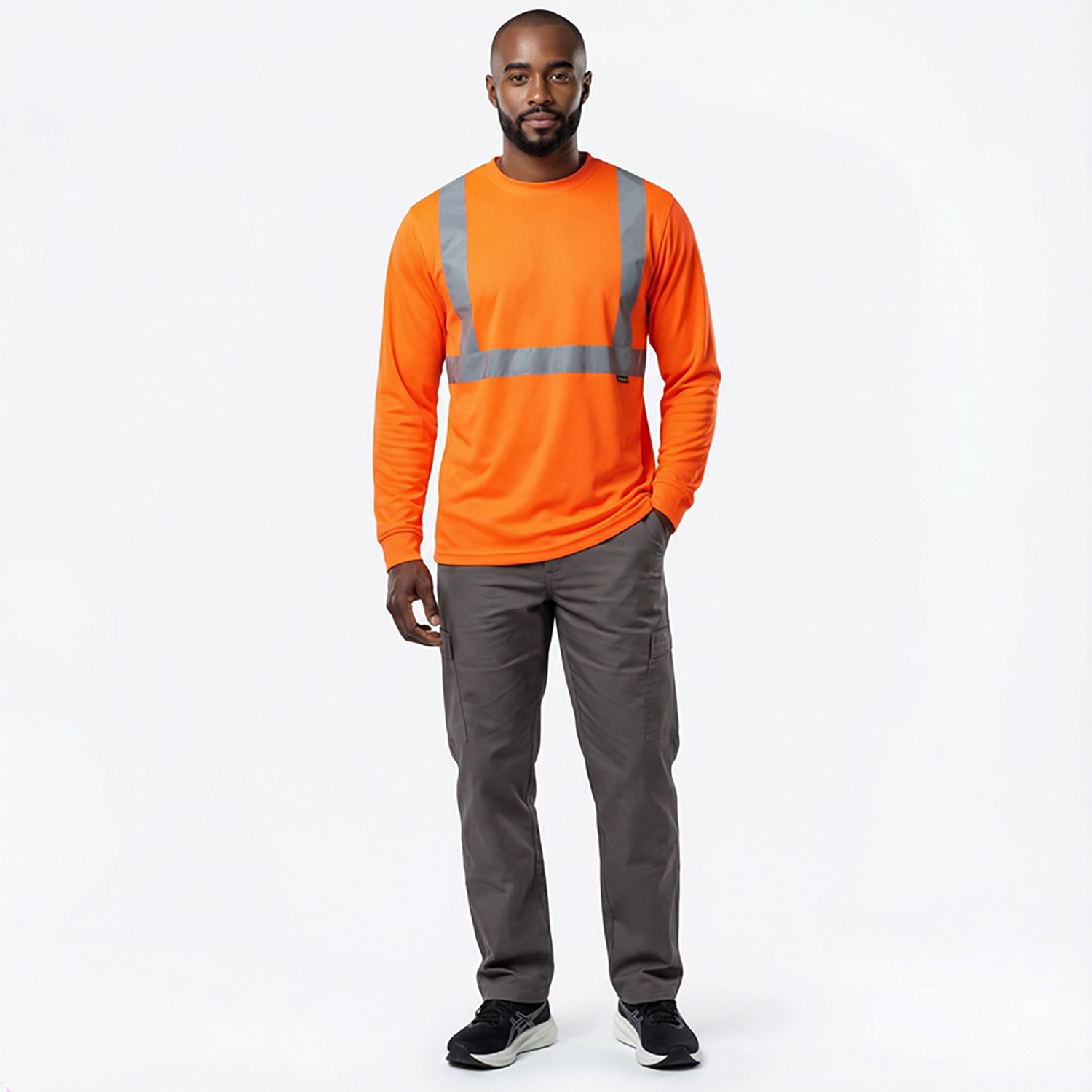 Brazos Men's Hi-Vis Long Sleeve Crew T-shirt | Academy