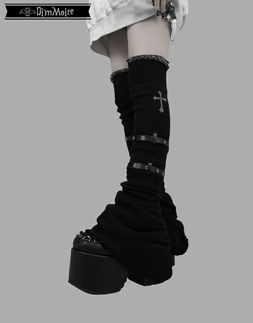 DimMoire【ディムモアール】十字の誓いニーハイウォーマー/Black