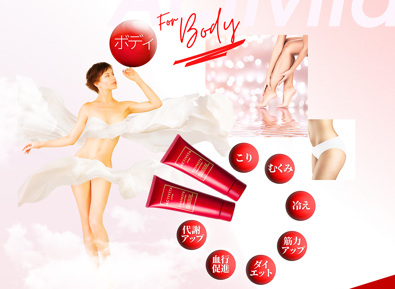 炭酸パックNo.1の使い方 炭酸ガスペーストActivita|アクティヴィータ