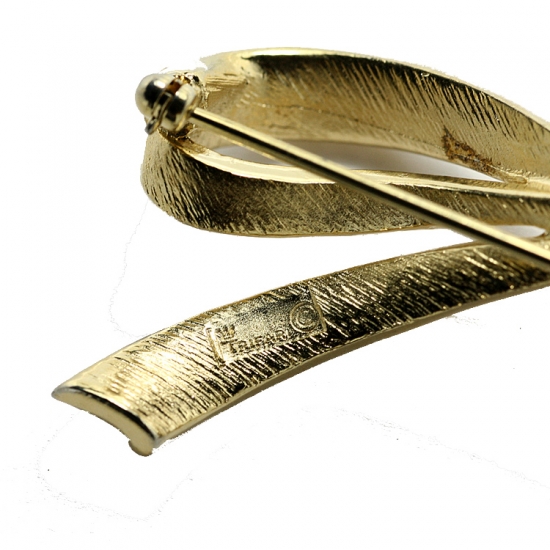 トリファリ 刻印TRIFARI 1960-70年代 ゴールドプレートのリボン