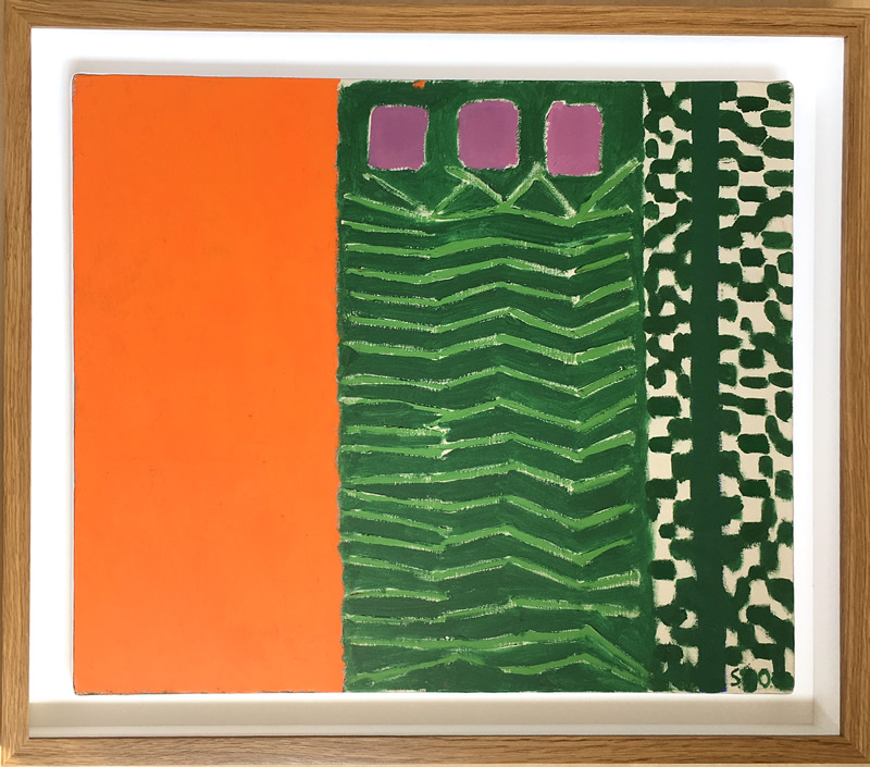 大沢昌助「庭の花」/絵画販売/キャンバス油彩(SOLD)