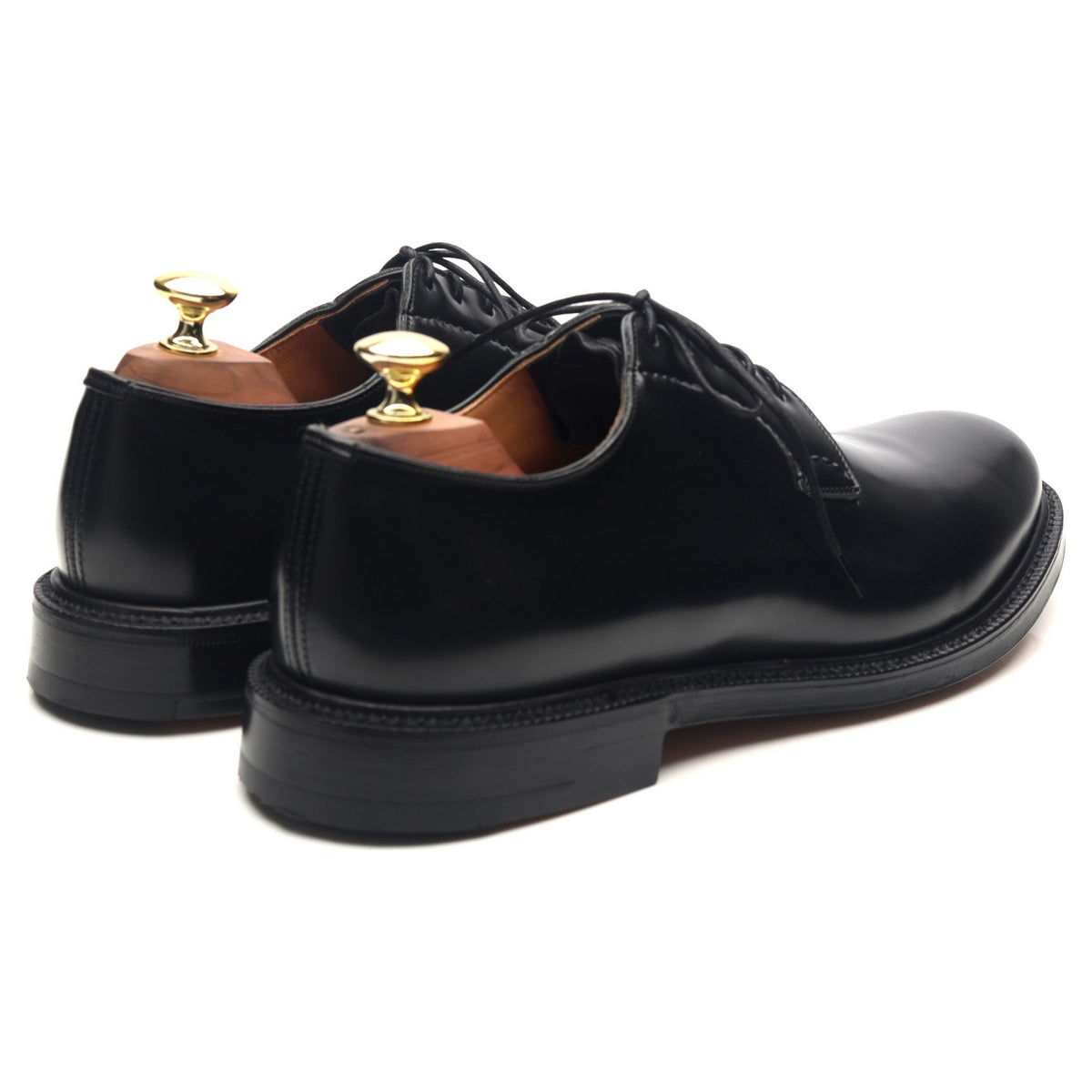 Shannon' Black Leather Derby UK 8 F - Abbot's Shoes