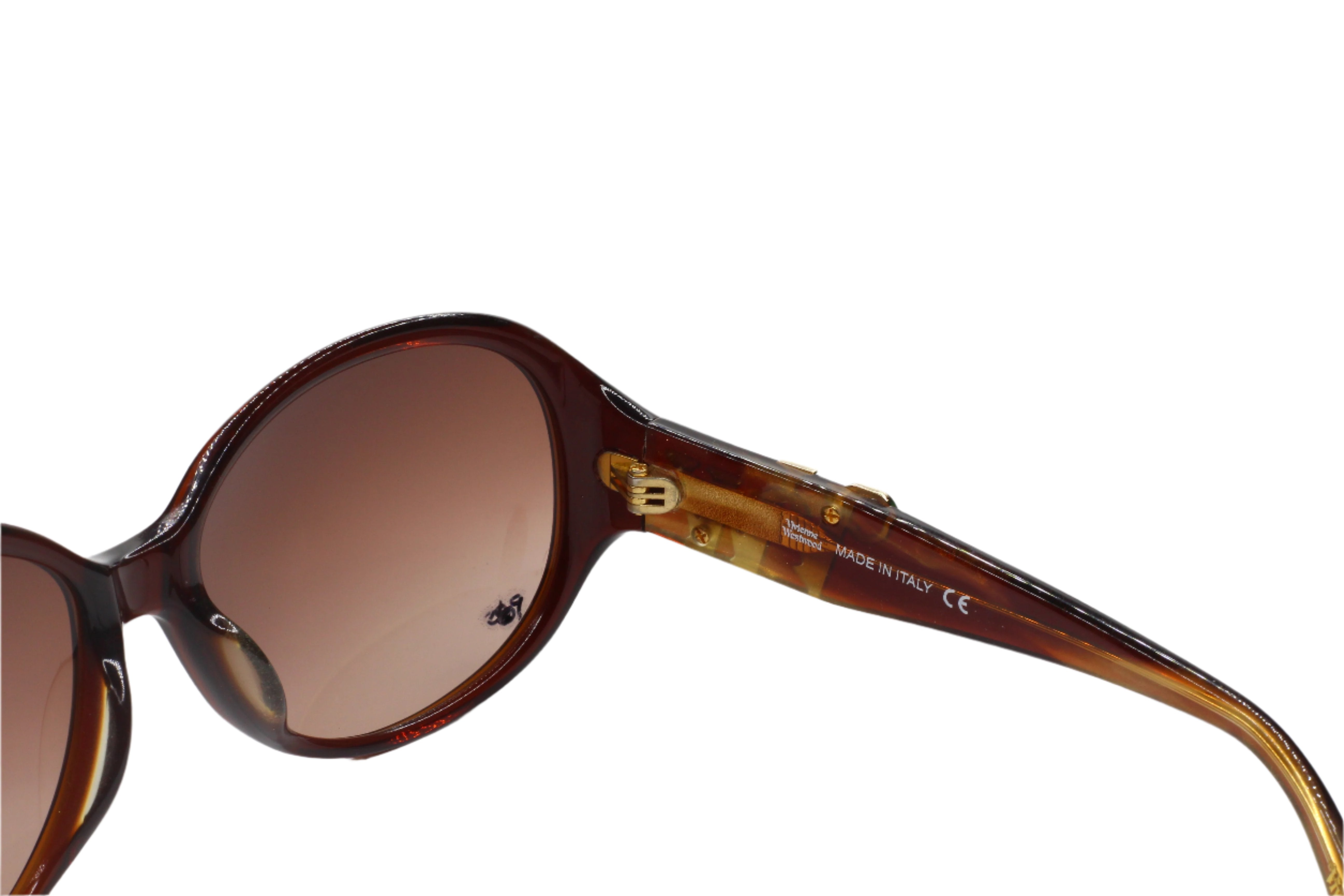 Vivienne Westwood VW75806 Brown Gold Luxury Italy Sunglasses -Wo