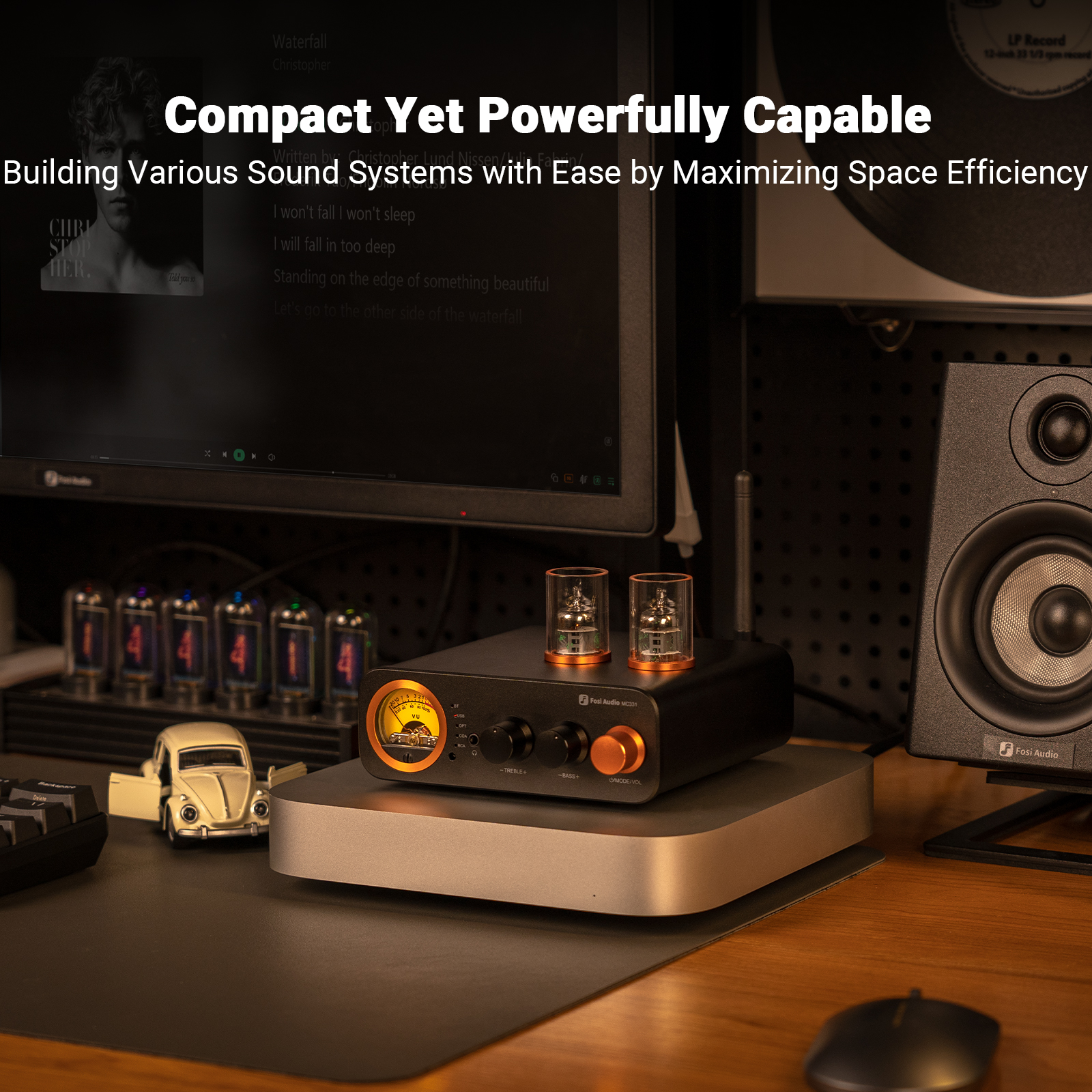 Fosi Audio MC331 2.0チャンネルBluetoothステレオ一体型真空管アンプ