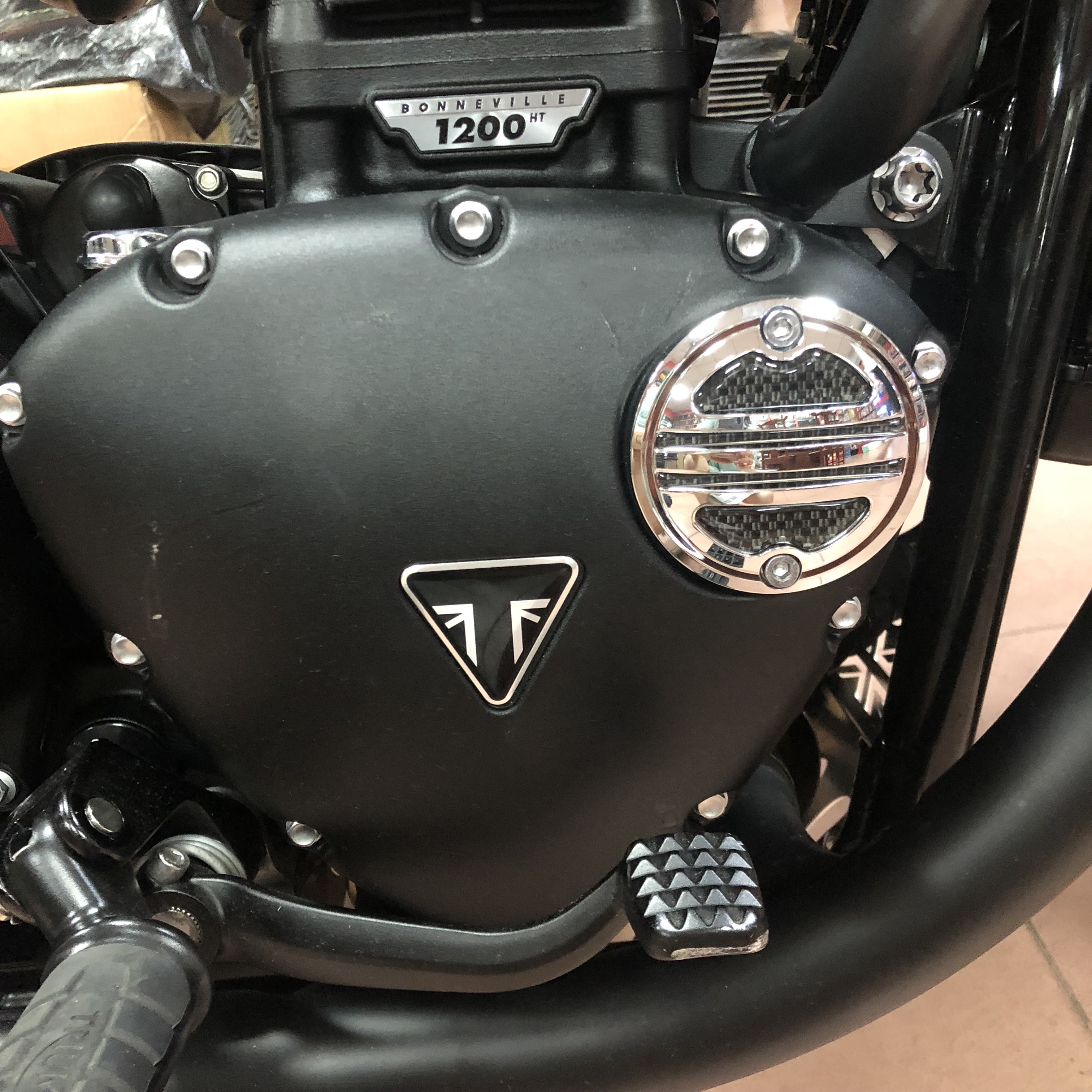Motorbike Clutch Badge & Acg Inspection Cover For Triumph Street