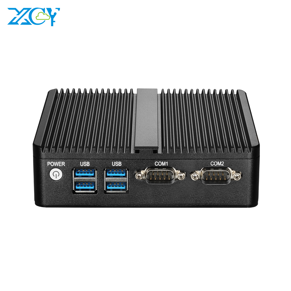 XCY Mini PC Intel Celeron J6412 Quad Cores 2x RS232/485 Dual