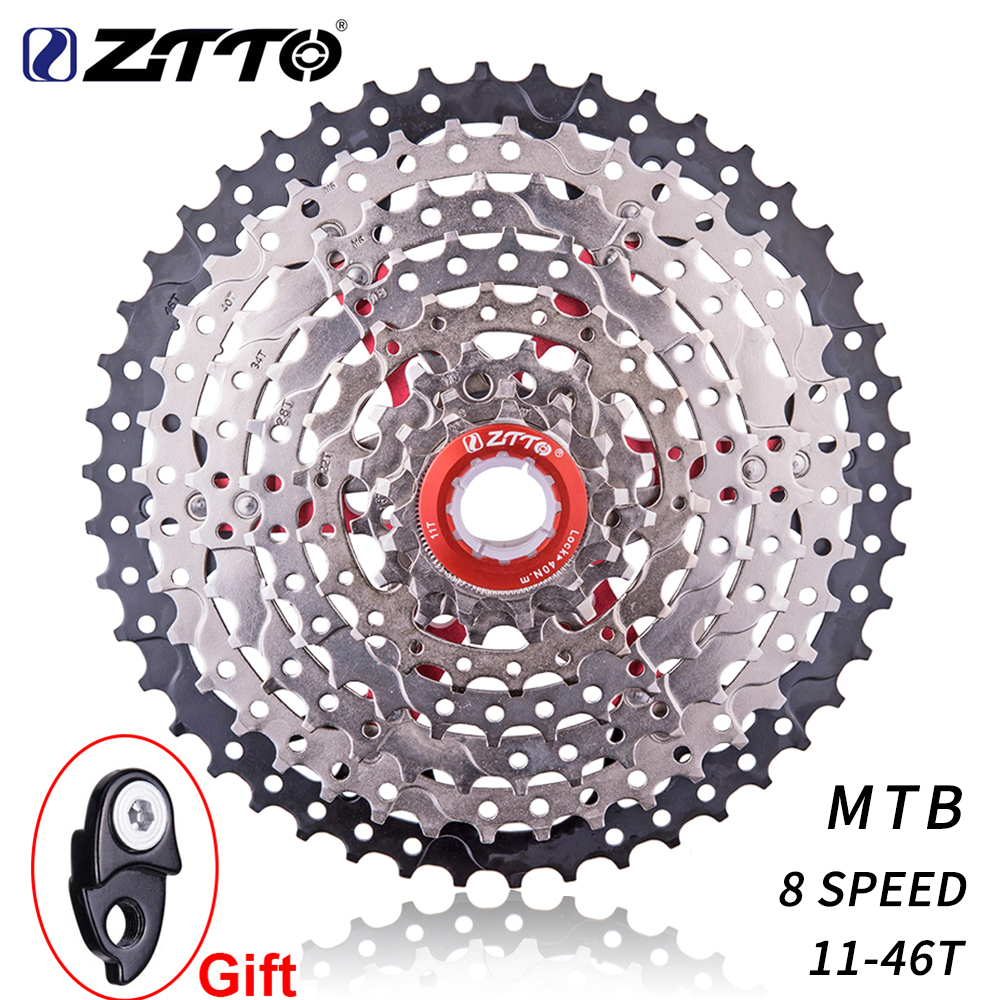 ZTTO 8s 11-46T Bicycle Cassette 8 Speed Mountain Bike Freewheel Steel
