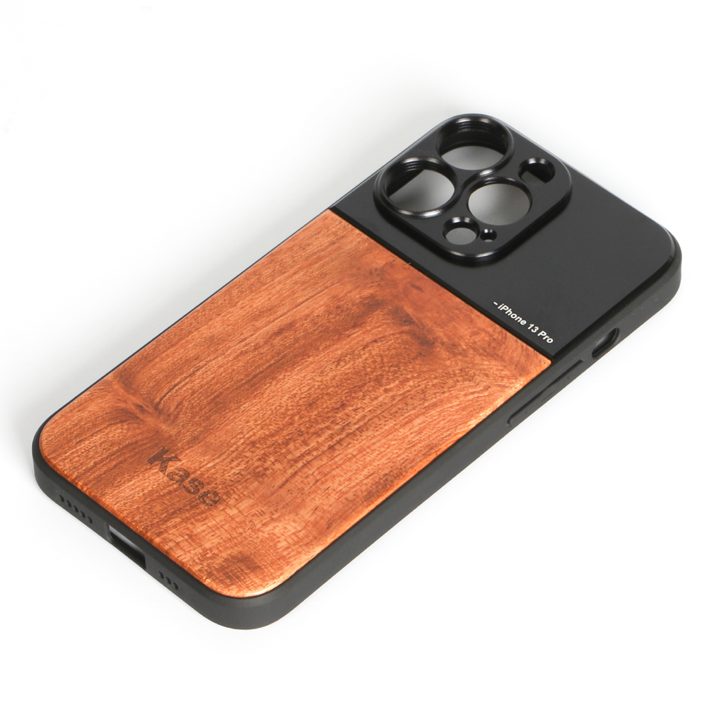 加瀬木製電話レンズケースホルダー、17ミリメートル用のねじ山iphone