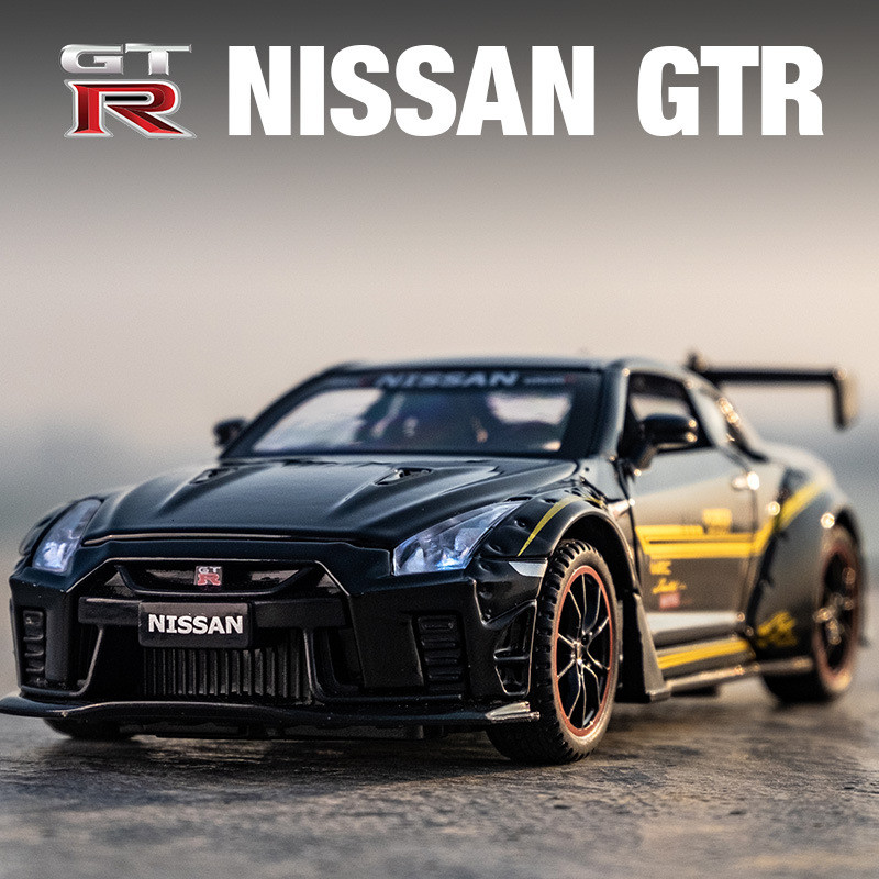 日産GTR r35スーパーカー合金おもちゃ,スケール1:32,金属コレクション