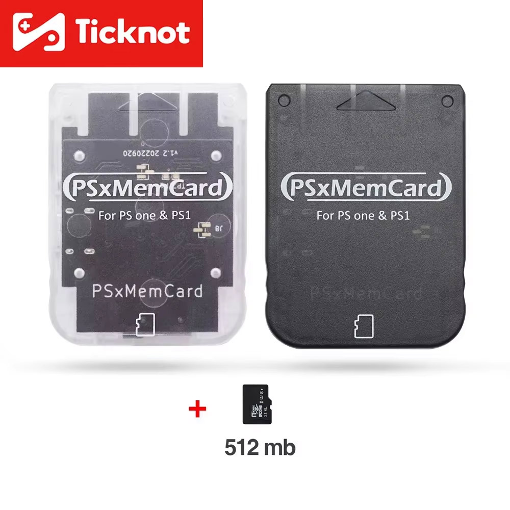 TicKnot PSxMemCard PSX Memory Card Save Data Game Card For