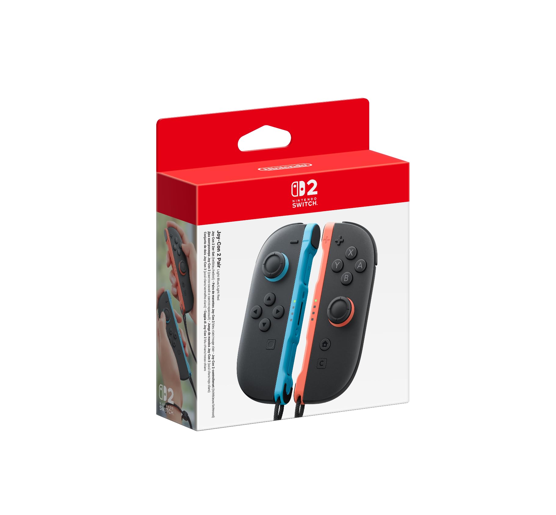 Joy-Con 2 Pair - Light Blue/Light Red HK Compatible with Nintendo