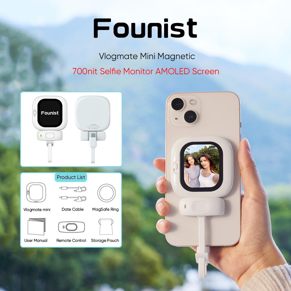 Founist Vlogmate Mini AMOLED Screen Magnetic Selfie Monitor Screen