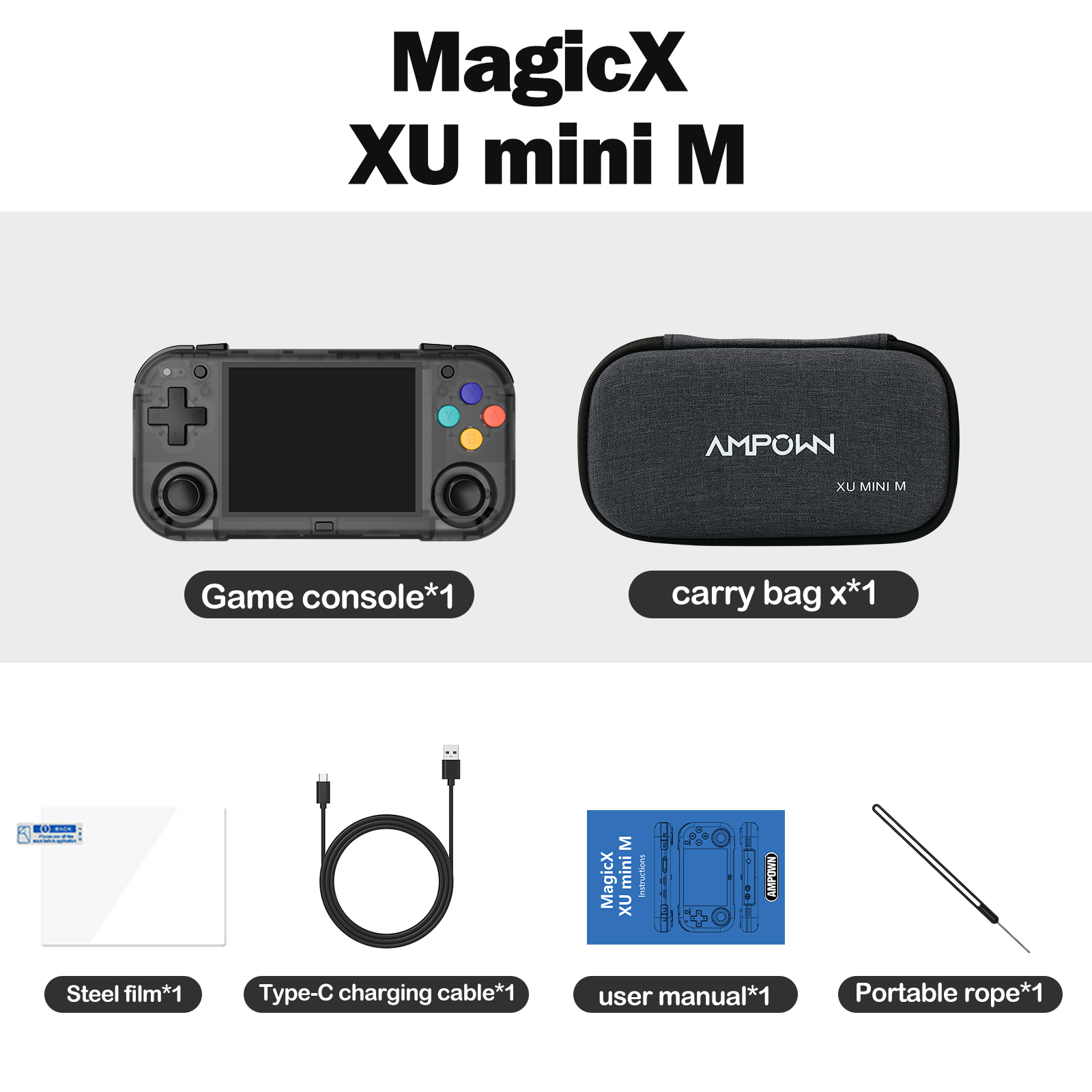 Magicx-ミニMハンドヘルドゲームコンソール、ポータブルゲーム