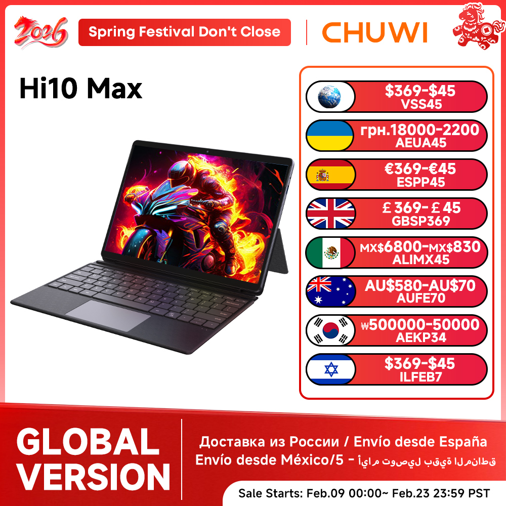CHUWI 2 In 1 Hi10 Max タブレット PC 12.96 インチ 2880*1920