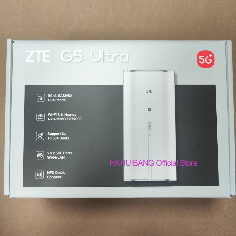 2025 ZTE 5G AI CPE G5 Ultra MC8531 WiFi 7 BE19000ルーター デュアル