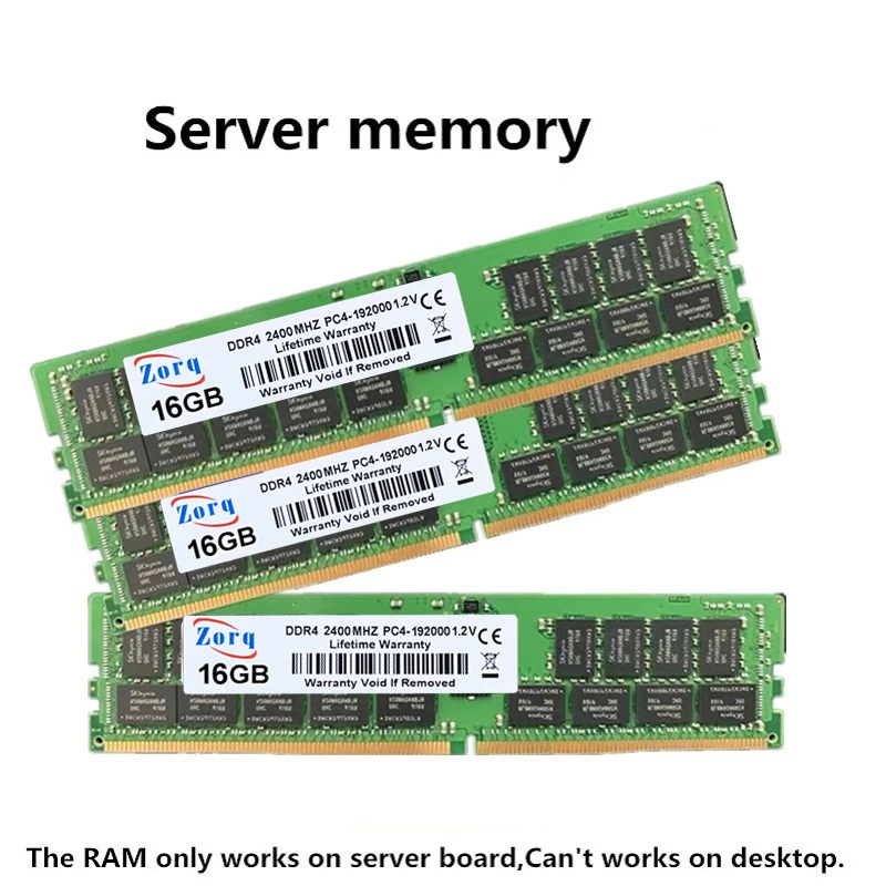サーバーメモリ DDR4 REG 8GB 16GB 64GB 32GB ECC Ram 2133MHZ 2400MHZ