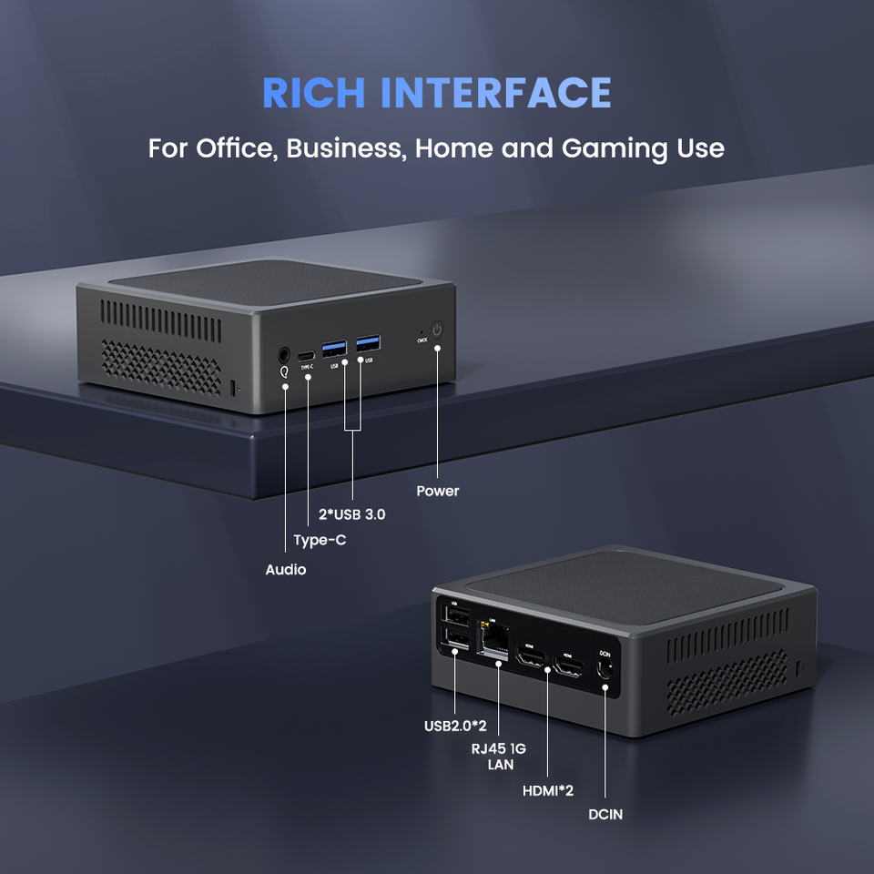 ZXIPC Mini PC Intel N100 Windows 11 Pro Supports up to 16GB DDR4