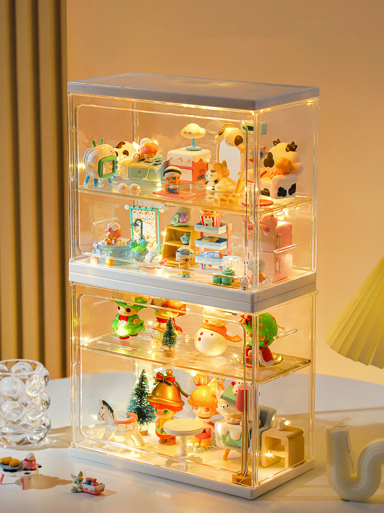 DImoo用HDディスプレイボックス,防塵アクションフィギュア,ブラインド