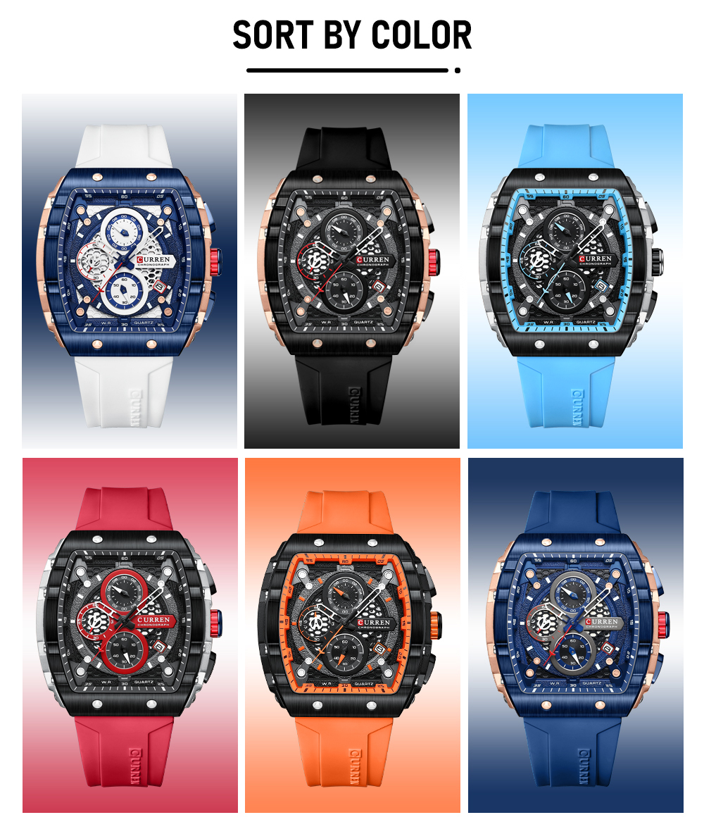 CURREN Man WristWatch Waterproof Chronograph Date Men Watch