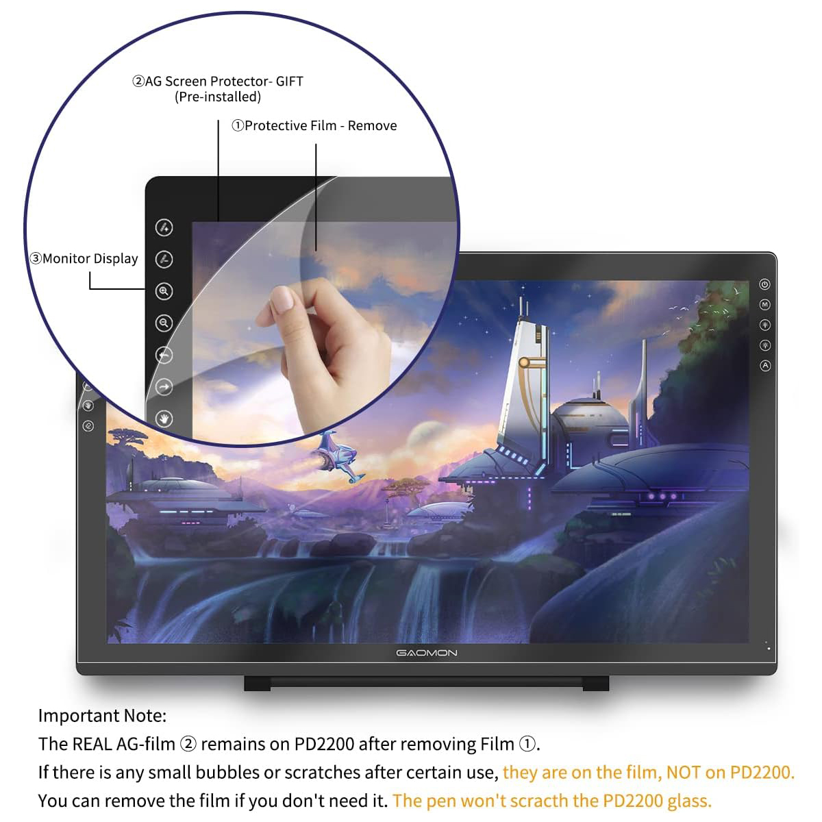 GAOMON PD2200 21.5 Inch 92%NTSC Graphics Tablet Drawing Monitor