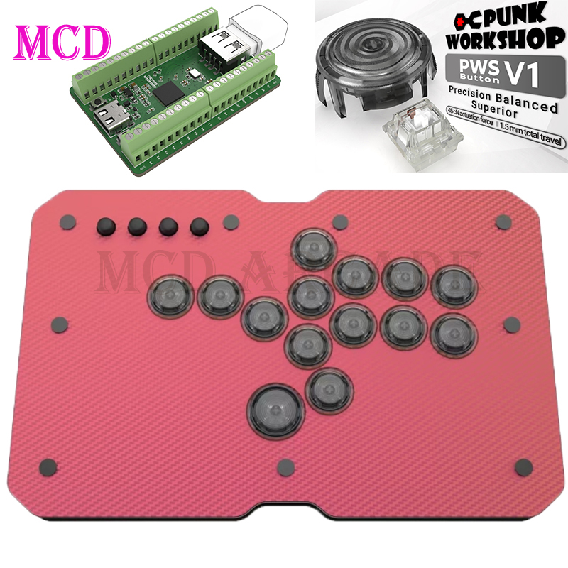 Punk Workshop Mini HitBox SOCD Fighting Stick Controller