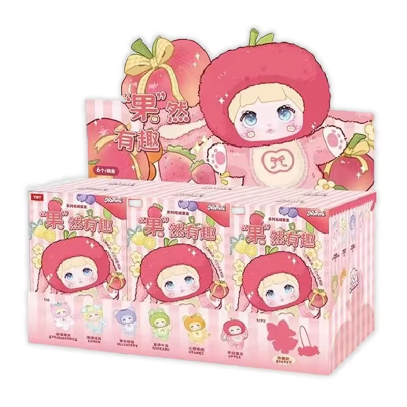 Nommi-フルーツシリーズのブラインドボックス,ビニールの顔の人形