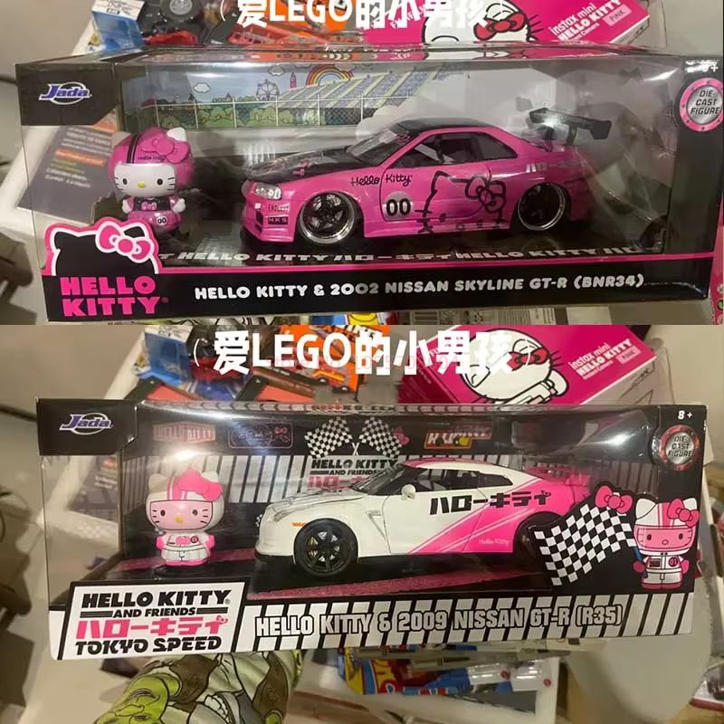 ハローキティ車のおもちゃアニメフィギュアサンリオ Kt 猫 1:24