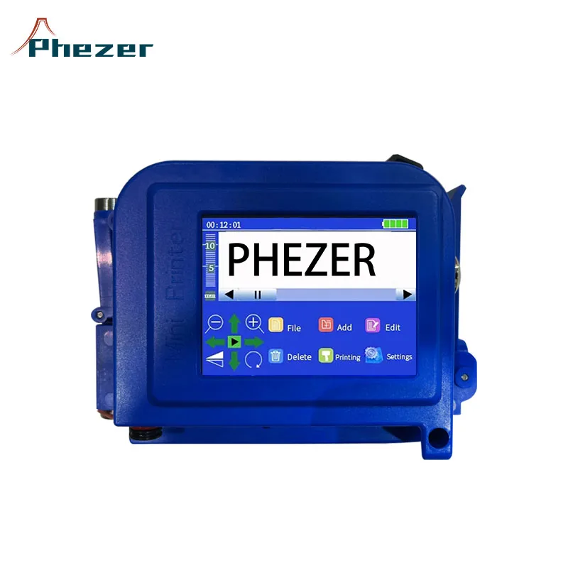 Phezer PC11Plus 12.7mm Mini Portable Printer QR Bar Batch Code