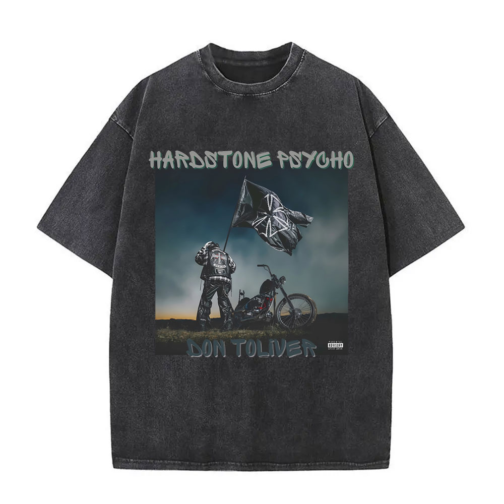 Washed Vintage Rapper Don Toliver Hardstone Psycho Album Print T