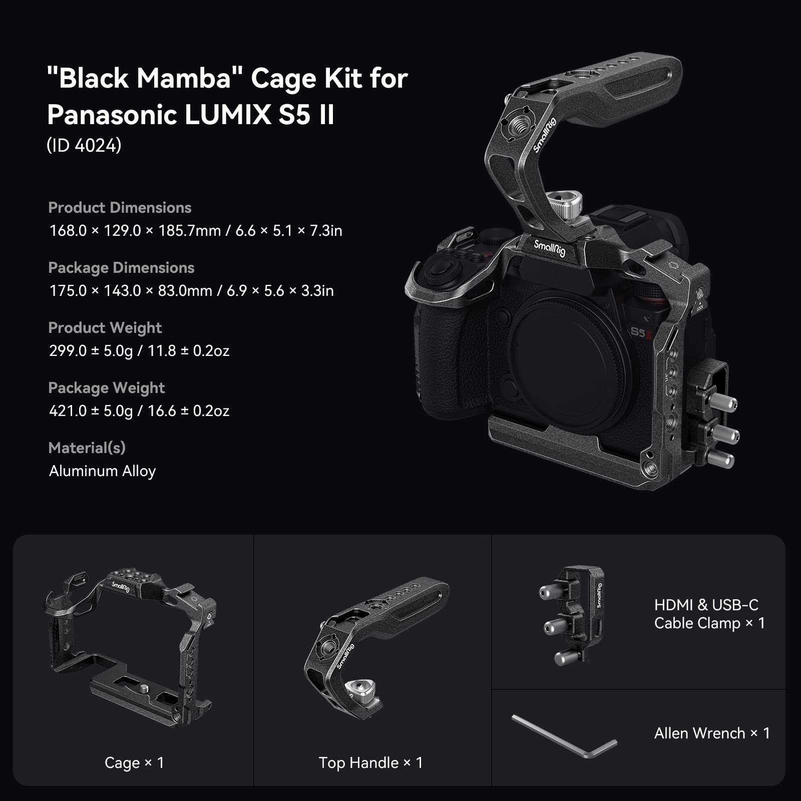 SmallRig G9 II S5 II Cage S5 IIX Cage Kit for Panasonic LUMIX G9