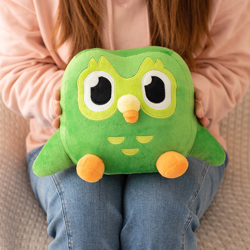 Green Duolingo Owl Plush Toys Duo Plushie Of Duo The Owl Cartoon