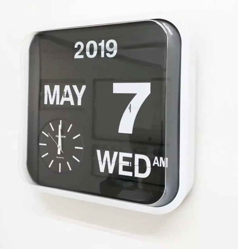 Fartech automatic calendar flip clock retro desktop clock home