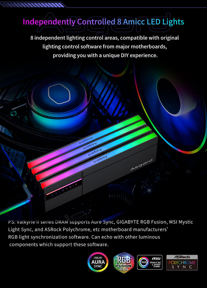 メモリー Asgard Valkyrie II DDR5 7200MHz 48GB DDR5 8GB RAM High