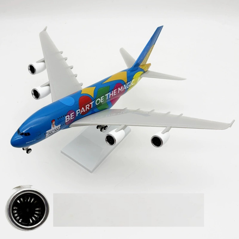 30cm飛行機ドバイエキスポ塗装機モデルエアバスA380飛行機モデル樹脂1