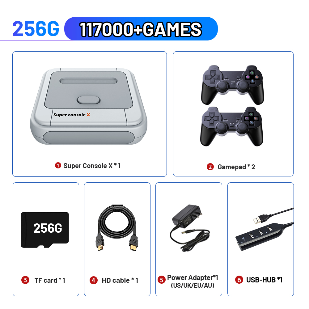 KINHANK Super Console X Game Box Retro Game Console 100000 Video