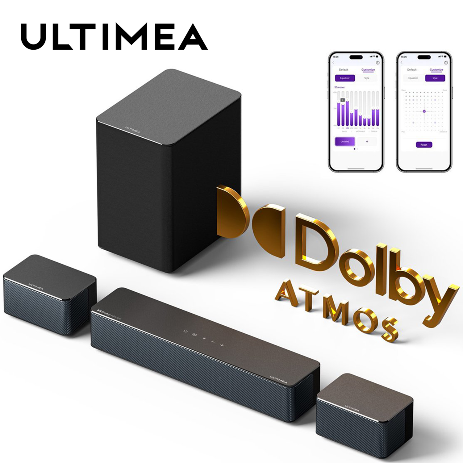 ULTIMEA Poseidon D60 サウンドバー 5.1ch ホームシアター Dolby Atmos