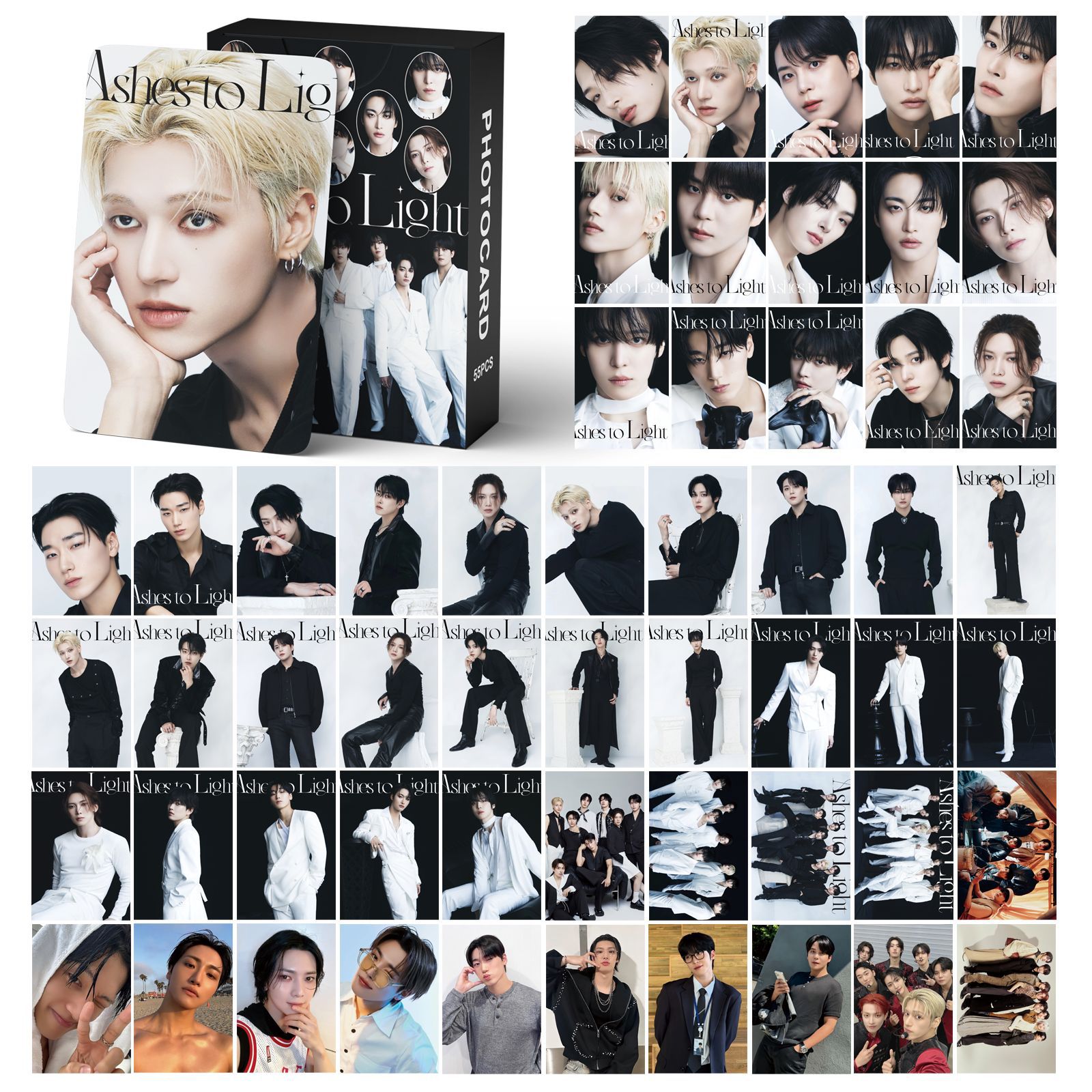 55pcs/set KPOP New Album Ashes to Light LOMO Card ATEEZ Card