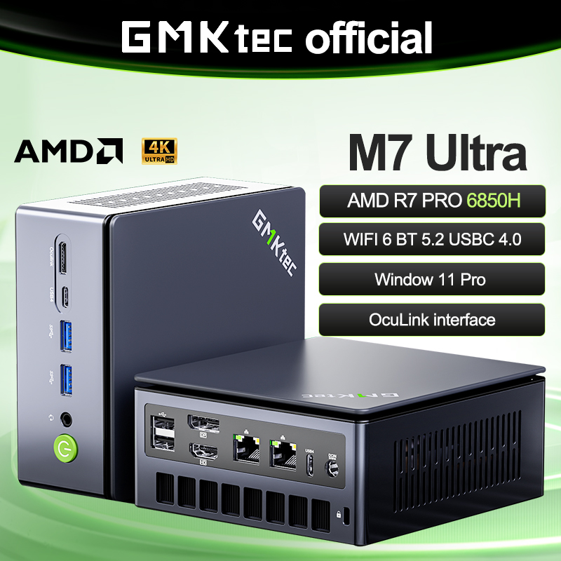 GMKtec Mini Pc M7 Ultra NUCBOX AMD Ryzen7 PRO 6850H AMD Radeon