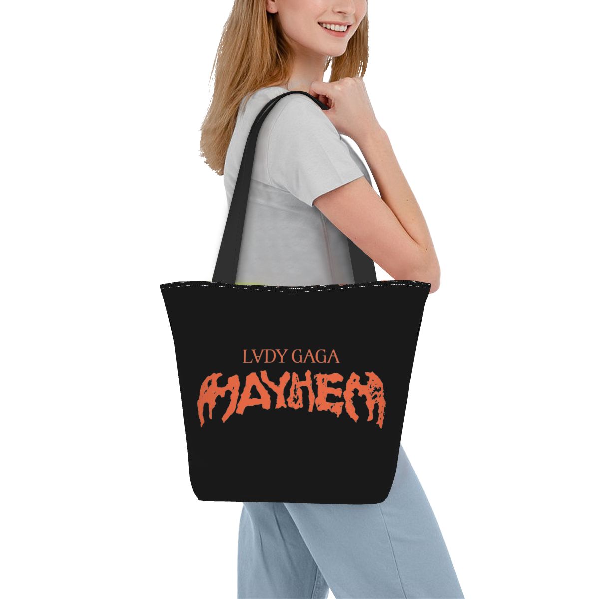 Lady Gaga Mayhem 2025 Album Tote Bag For Women Shoulder Bag Zipper